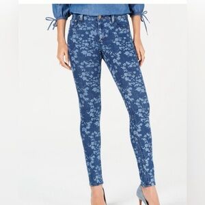 Michael Kors Blue Floral Jeggings